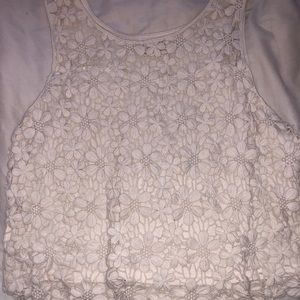 LA hearts cream tank top
